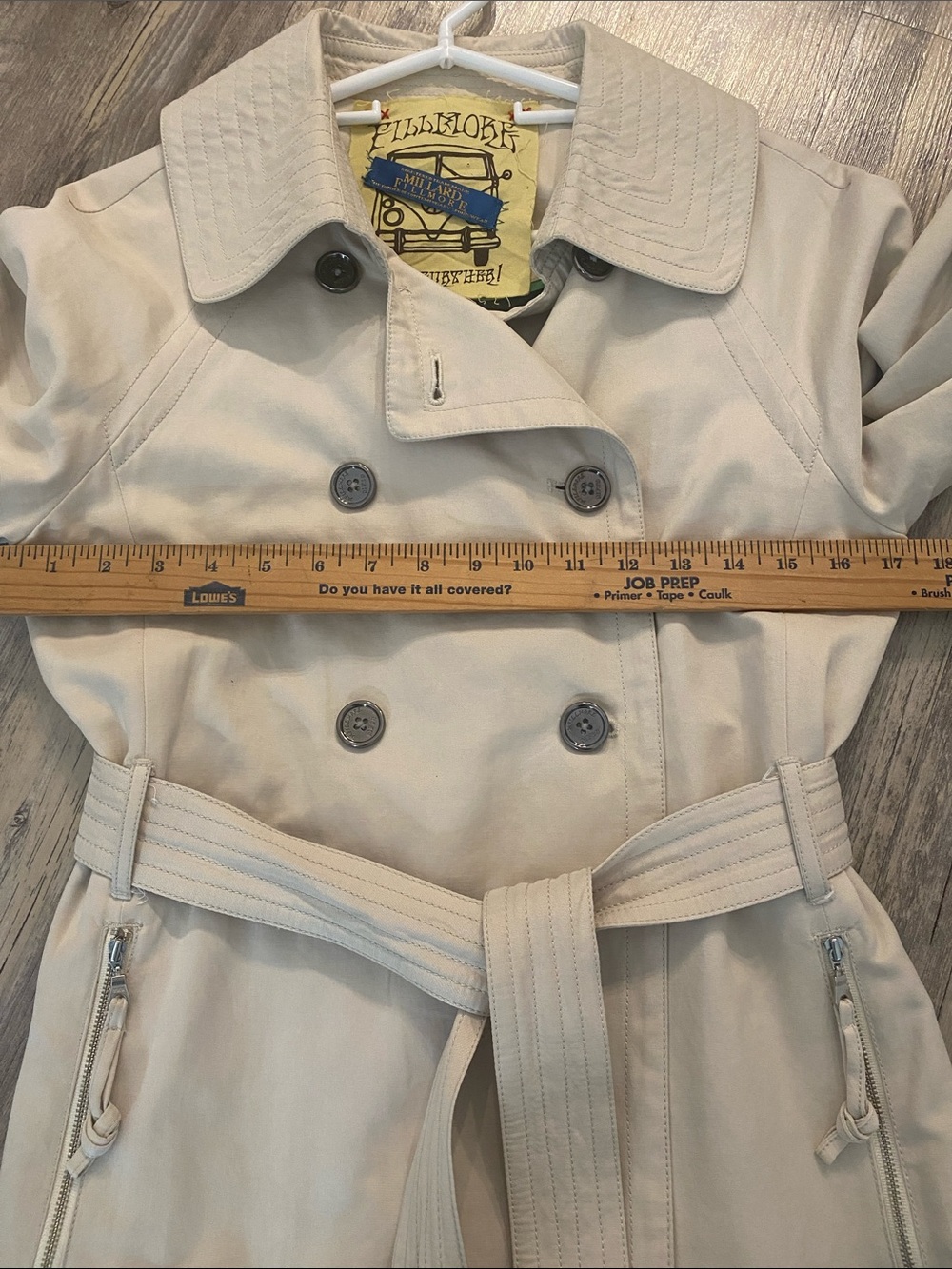 Anthropologie Millard Fillmore MF-13
Short Trench Utility Jacket Cream Medium